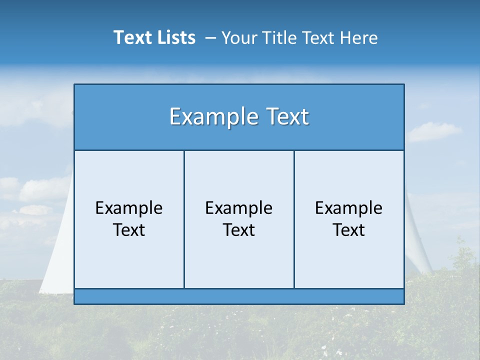 Three Cooling Towers In A Field With A Blue Sky In The Background PowerPoint Template
