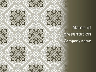 Damask Stylized Graphic PowerPoint Template