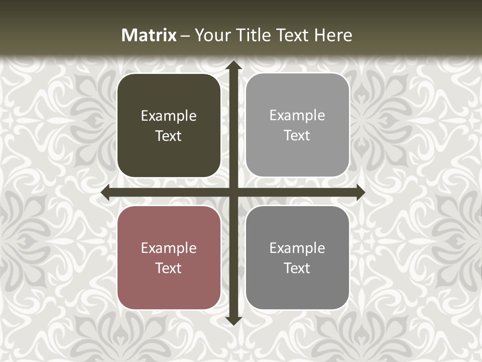 Damask Stylized Graphic PowerPoint Template