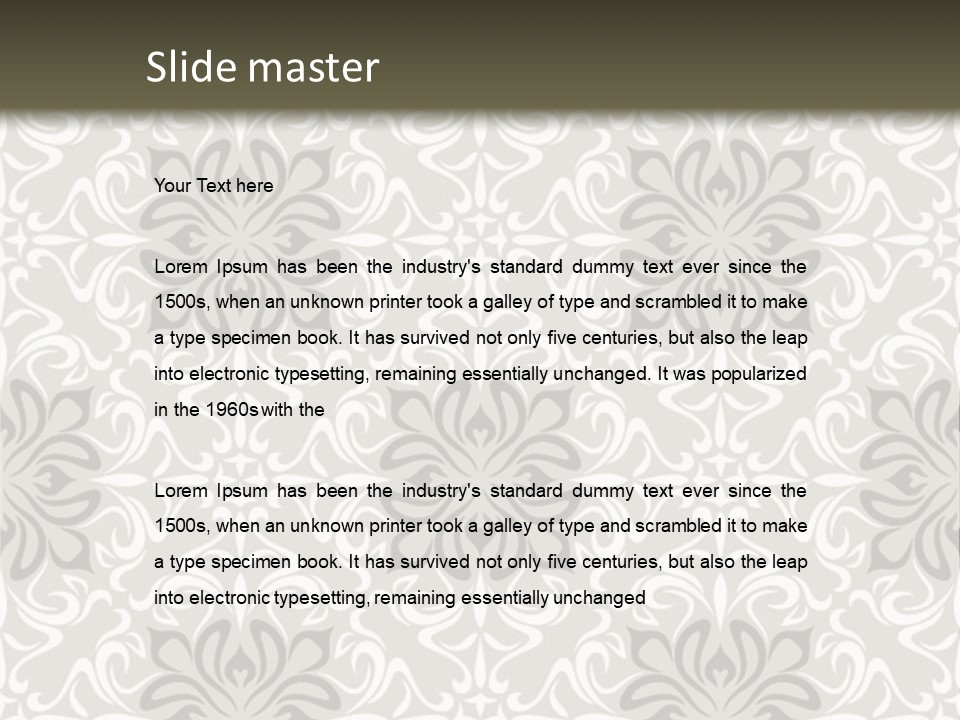 Damask Stylized Graphic PowerPoint Template
