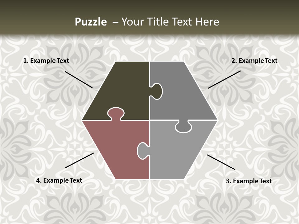 Damask Stylized Graphic PowerPoint Template