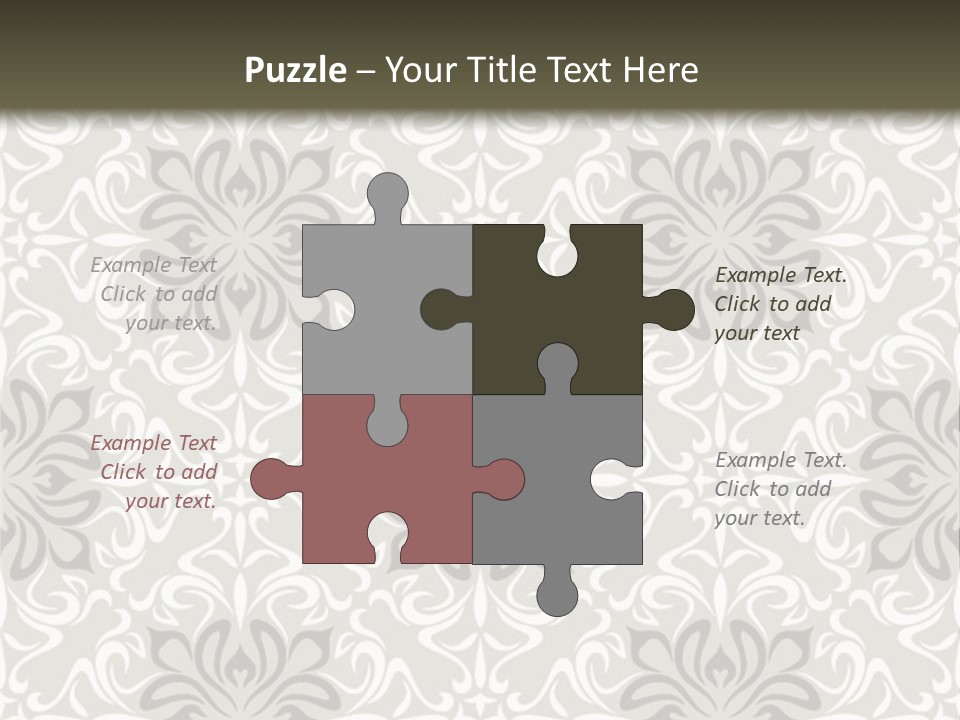 Damask Stylized Graphic PowerPoint Template
