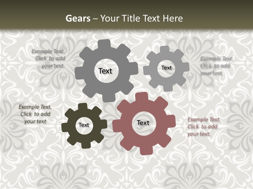 Damask Stylized Graphic PowerPoint Template
