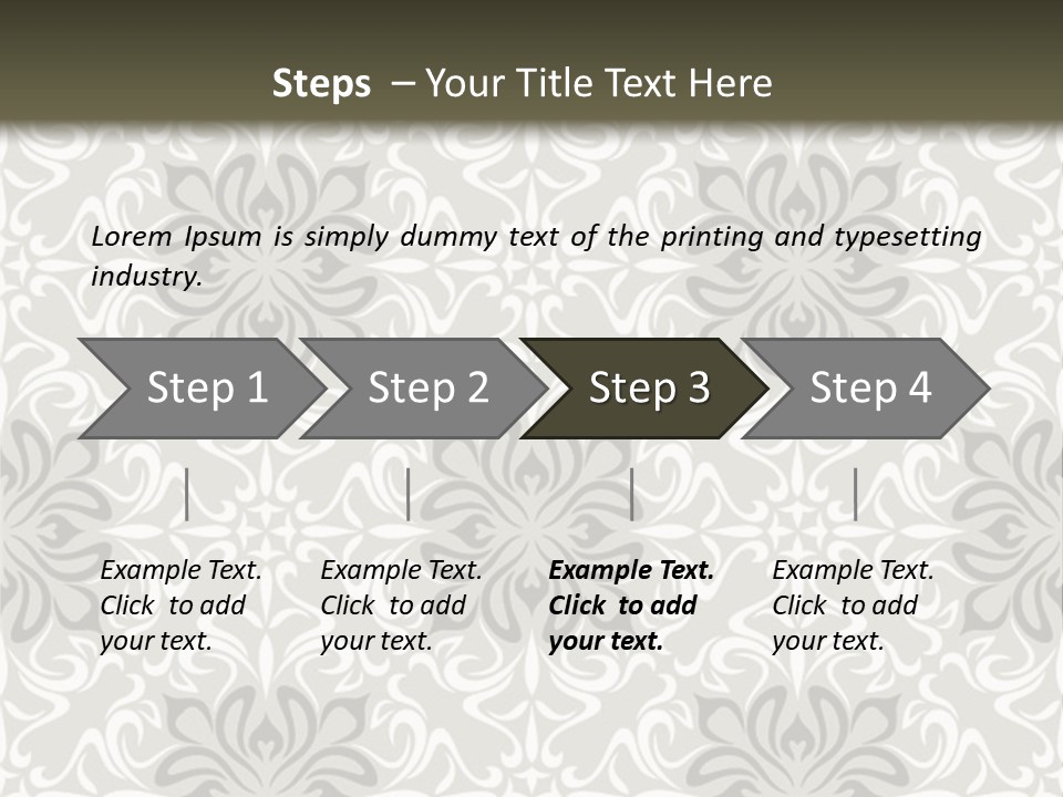 Damask Stylized Graphic PowerPoint Template