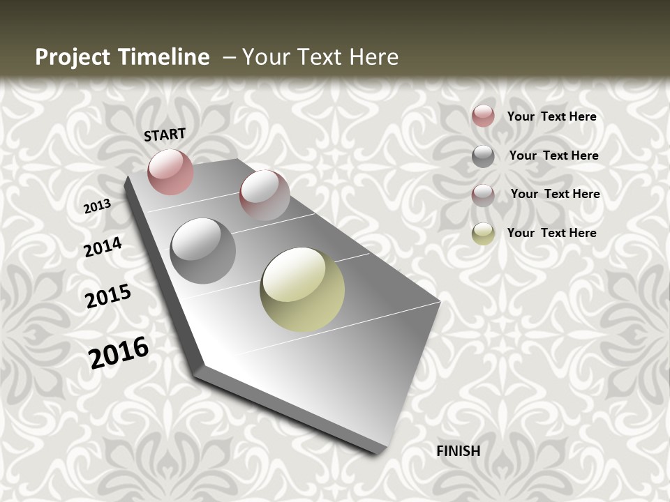 Damask Stylized Graphic PowerPoint Template