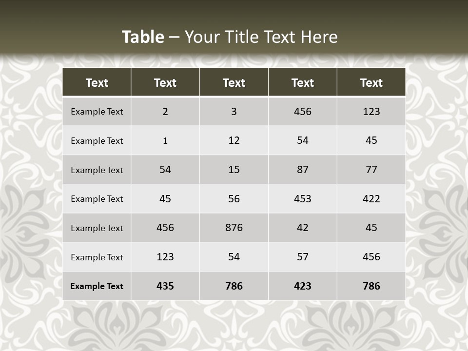 Damask Stylized Graphic PowerPoint Template