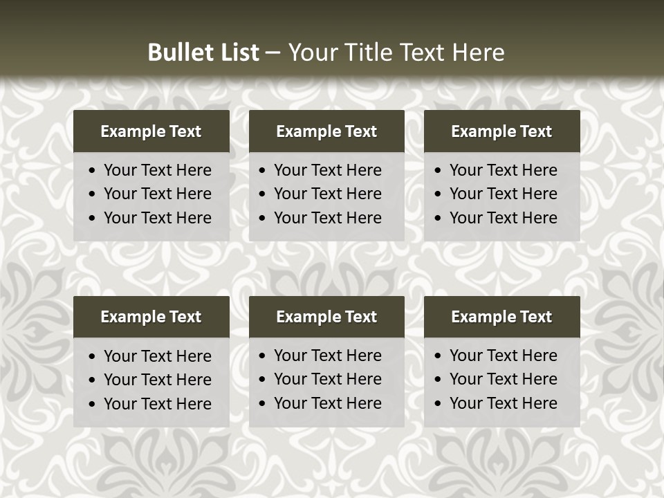 Damask Stylized Graphic PowerPoint Template