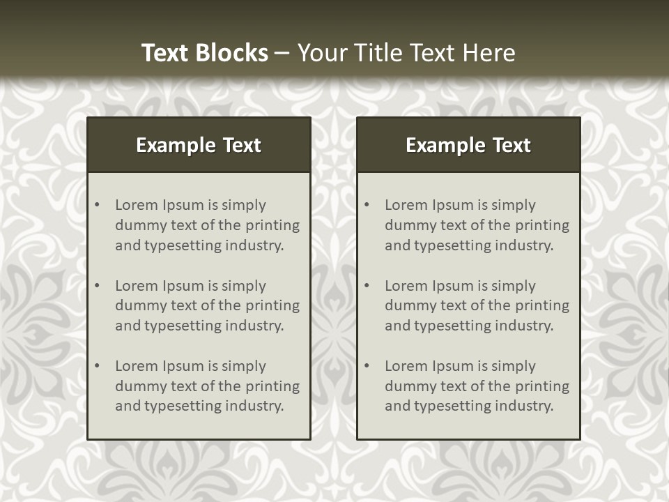 Damask Stylized Graphic PowerPoint Template