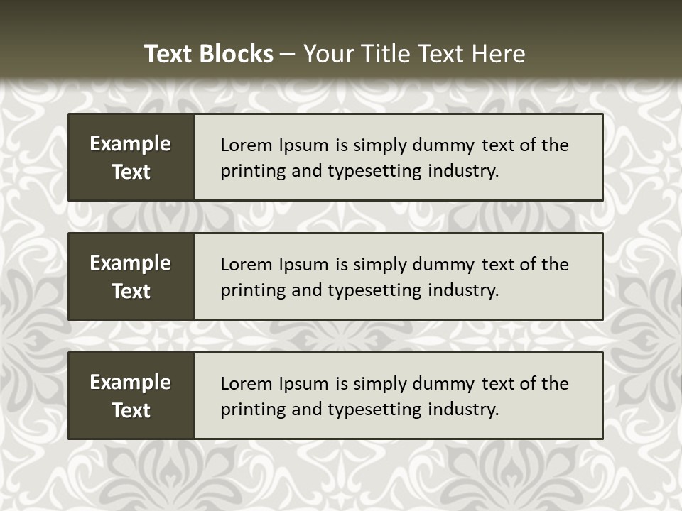 Damask Stylized Graphic PowerPoint Template