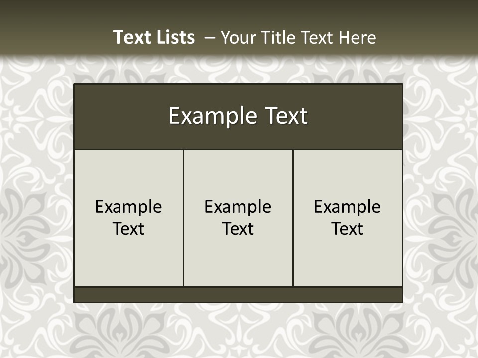 Damask Stylized Graphic PowerPoint Template
