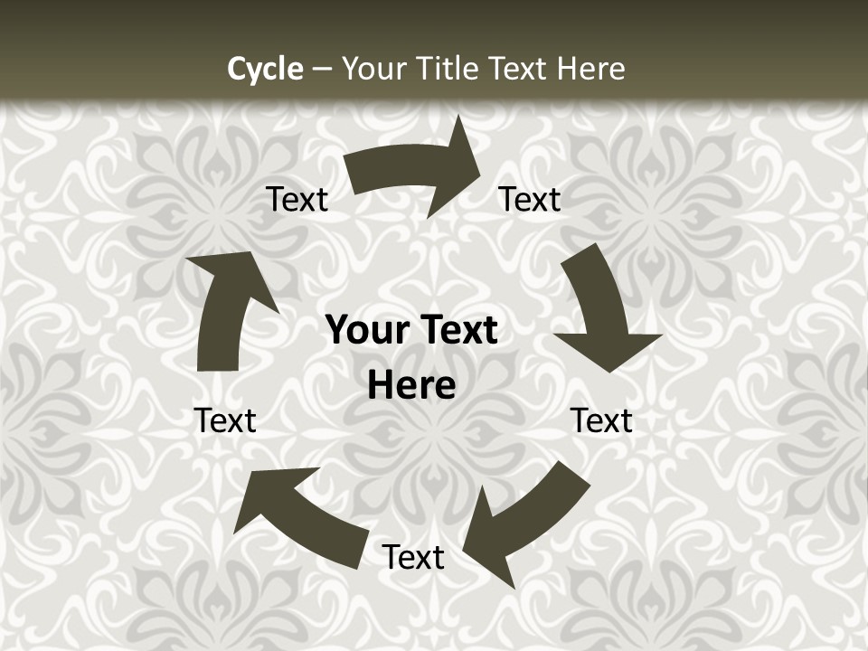 Damask Stylized Graphic PowerPoint Template