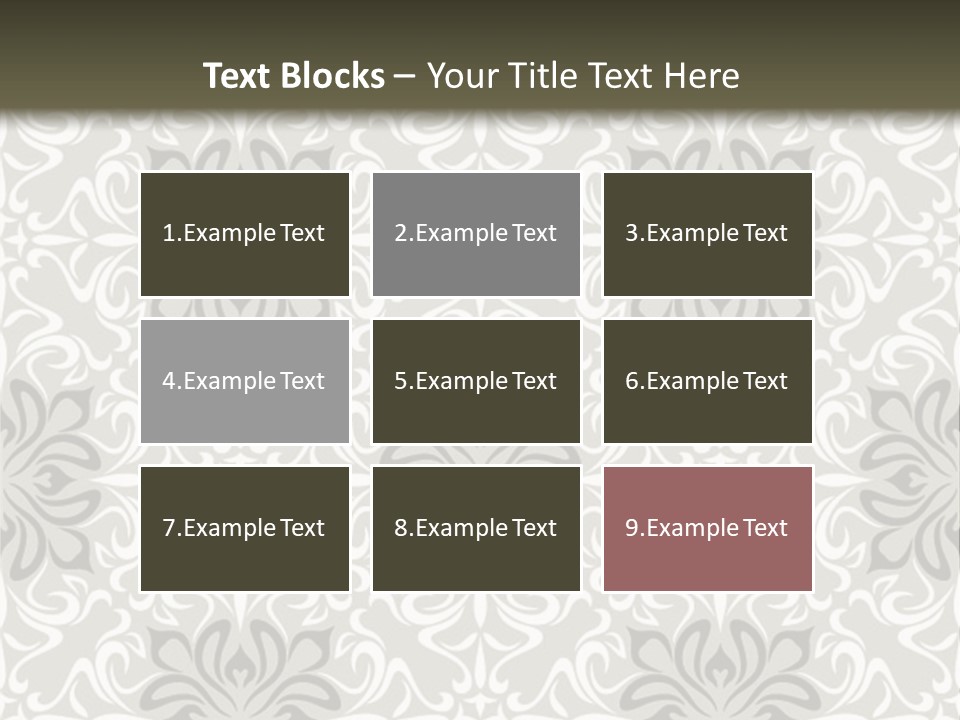 Damask Stylized Graphic PowerPoint Template