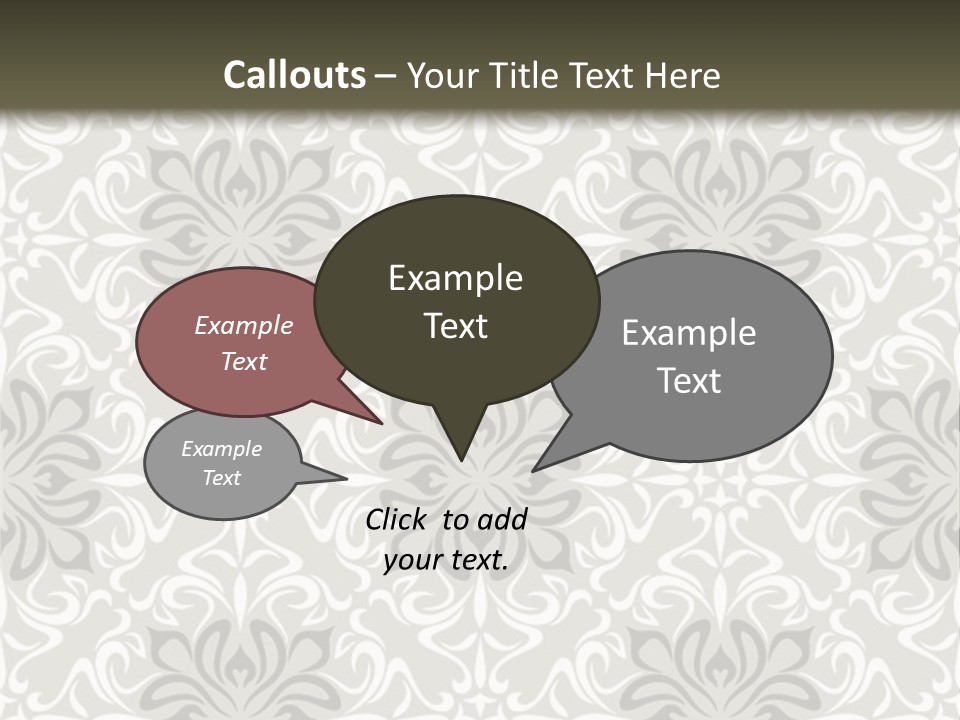 Damask Stylized Graphic PowerPoint Template