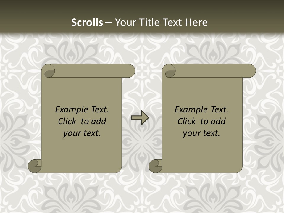Damask Stylized Graphic PowerPoint Template