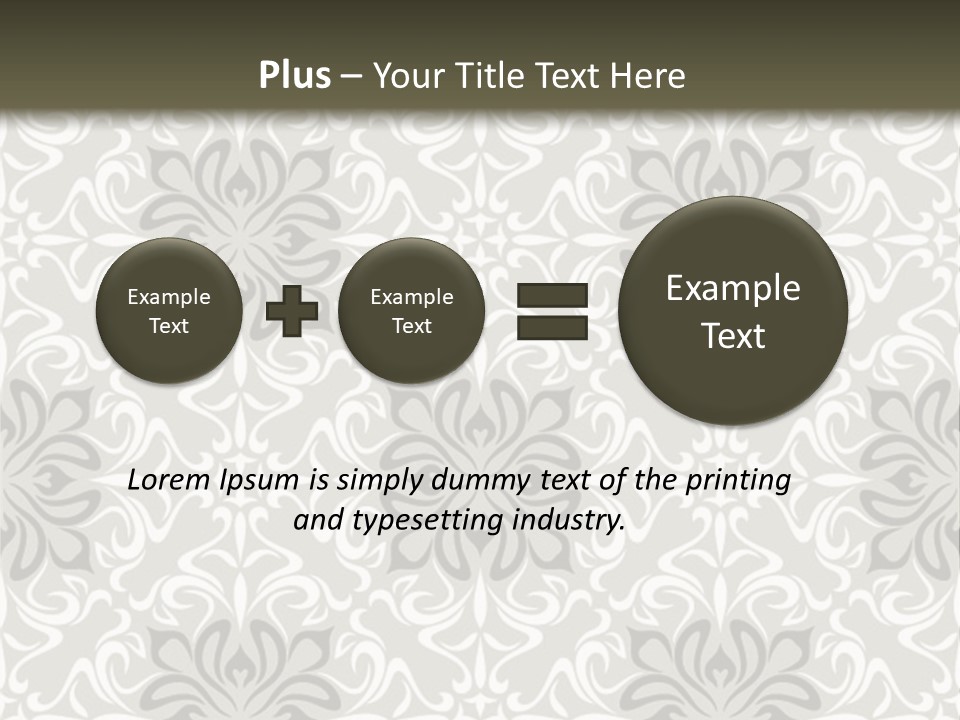Damask Stylized Graphic PowerPoint Template