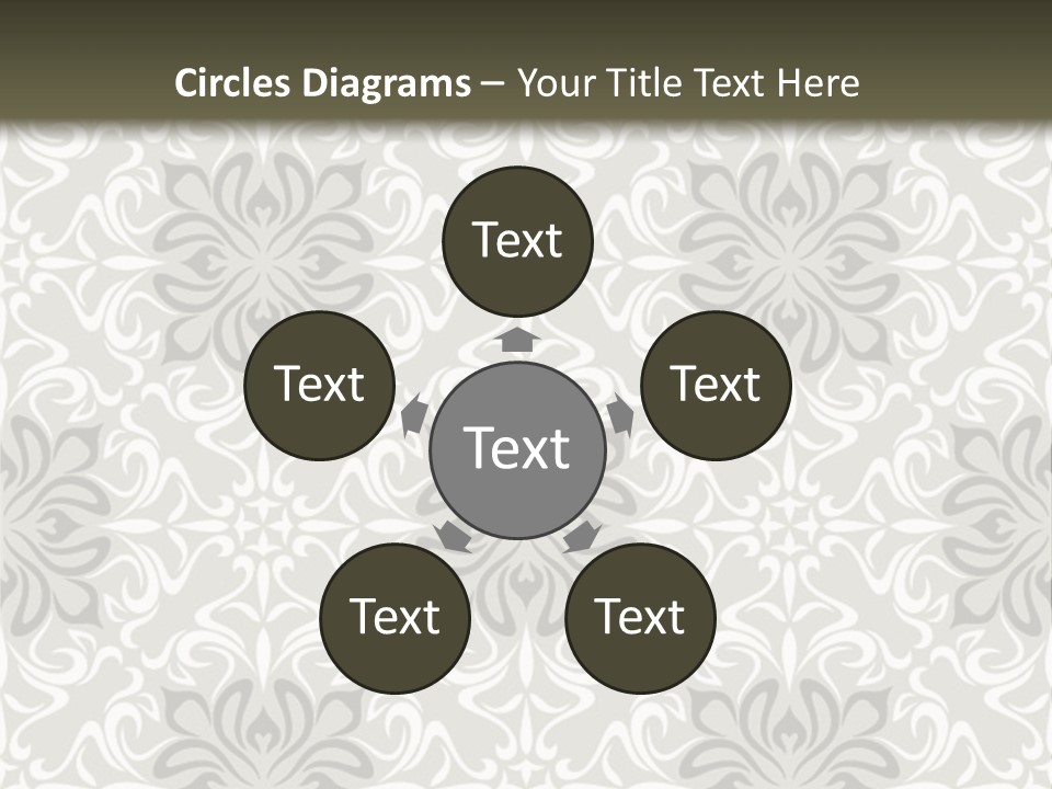 Damask Stylized Graphic PowerPoint Template