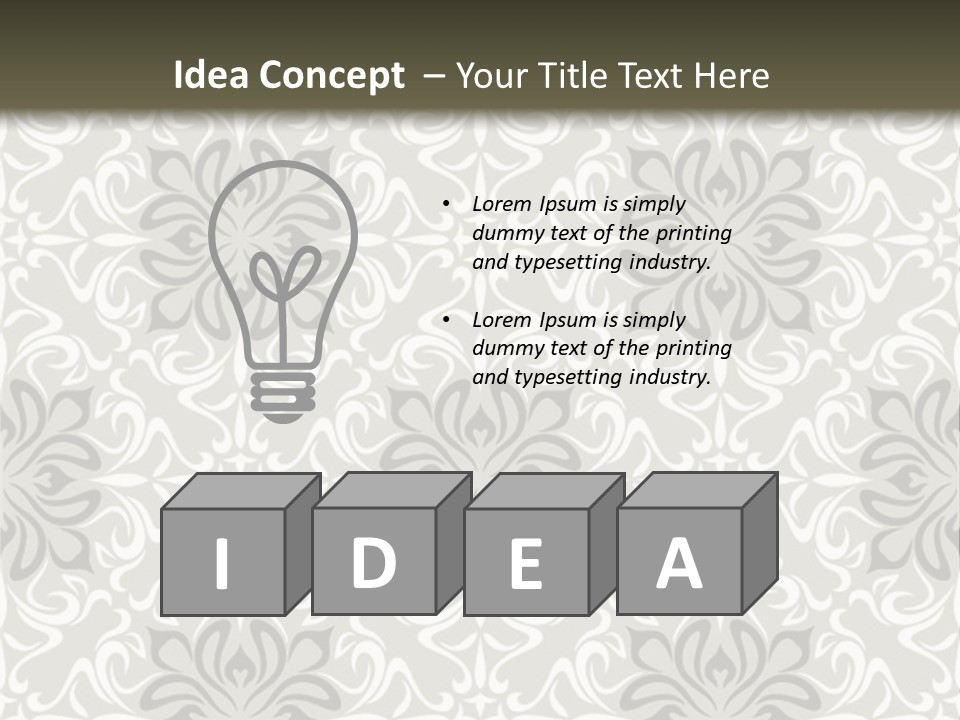 Damask Stylized Graphic PowerPoint Template