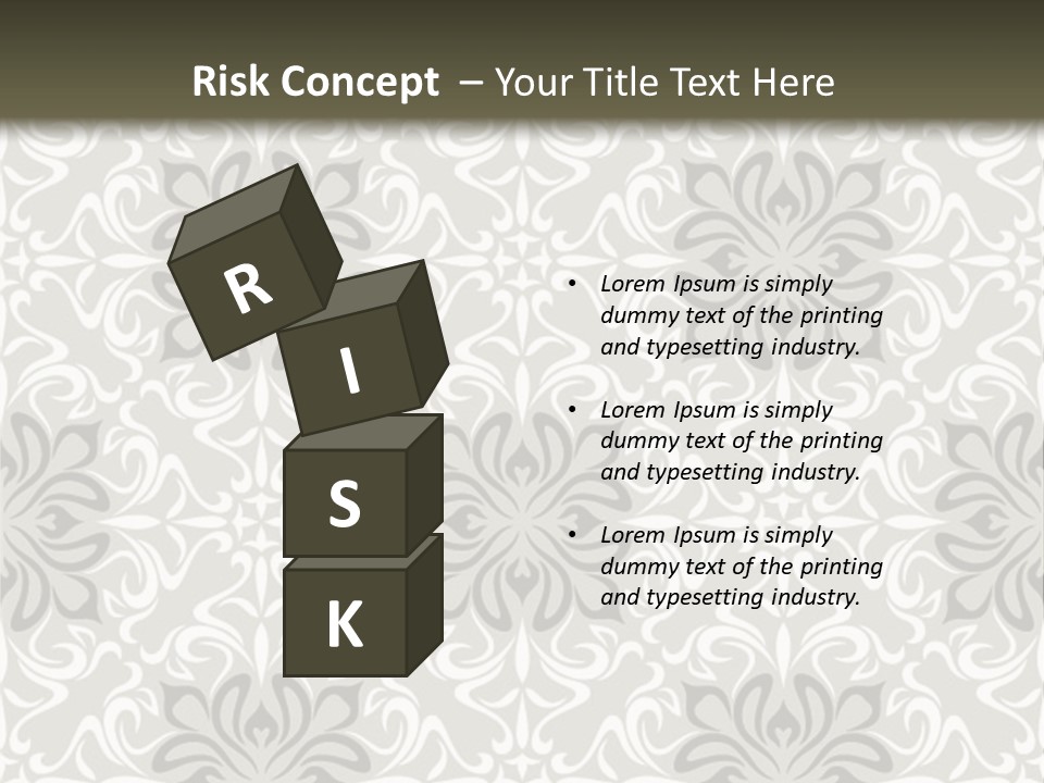Damask Stylized Graphic PowerPoint Template