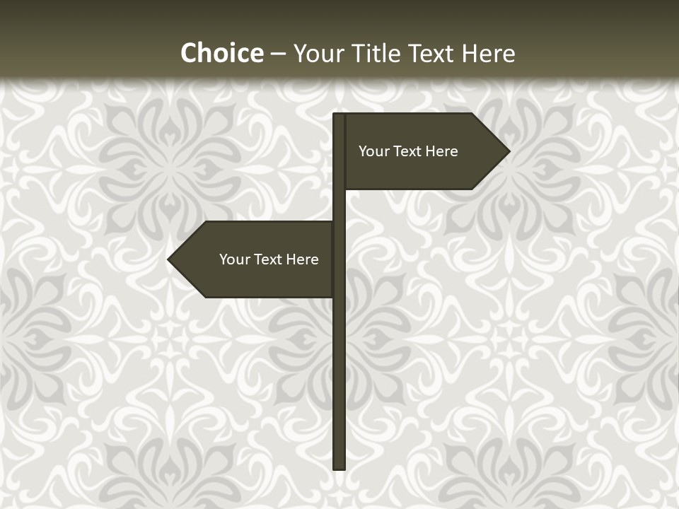 Damask Stylized Graphic PowerPoint Template