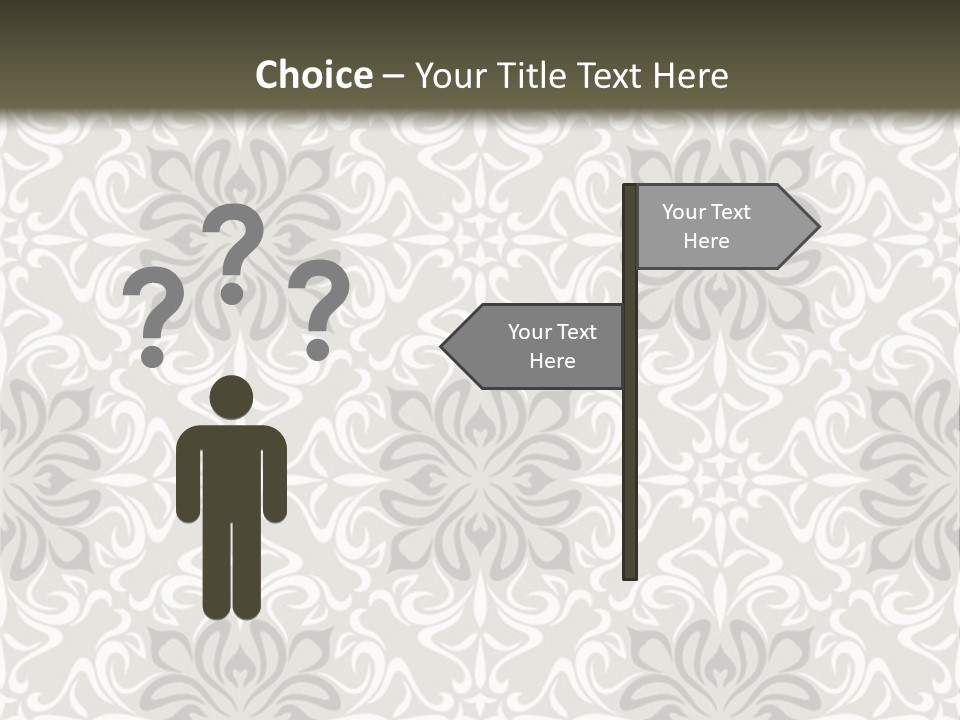 Damask Stylized Graphic PowerPoint Template