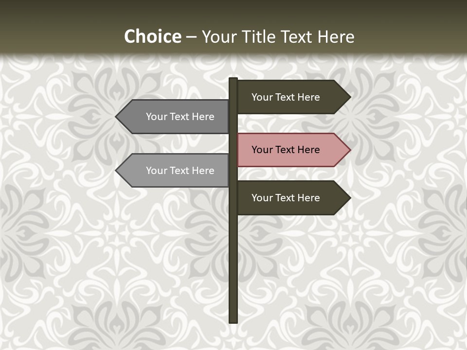 Damask Stylized Graphic PowerPoint Template