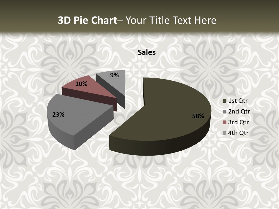 Damask Stylized Graphic PowerPoint Template