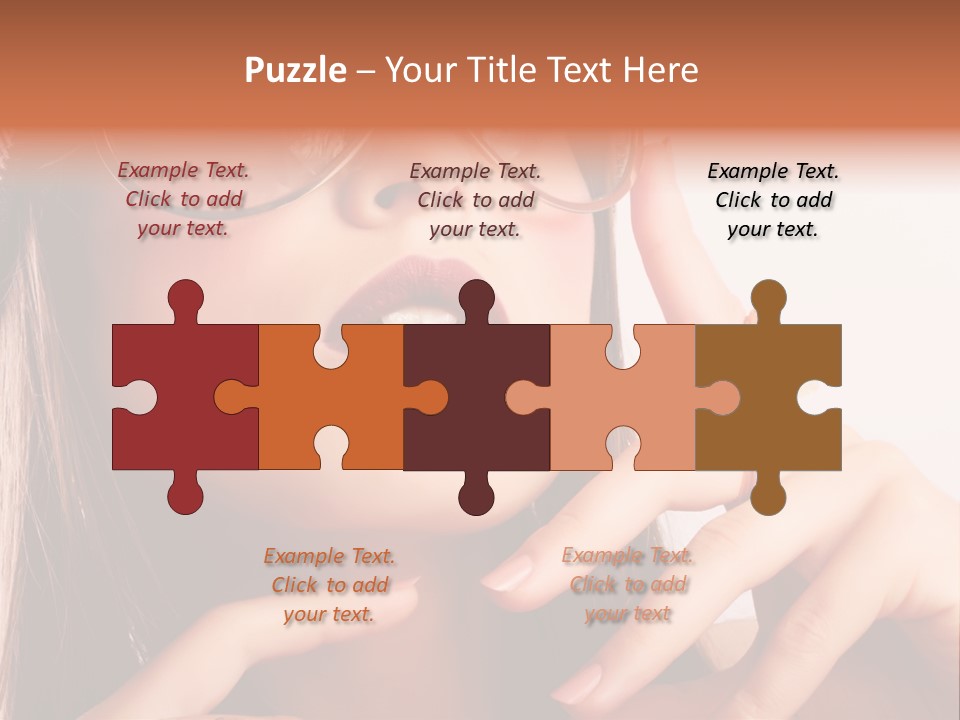 A Woman Wearing Glasses And A Hat With A Ring On Her Finger PowerPoint Template