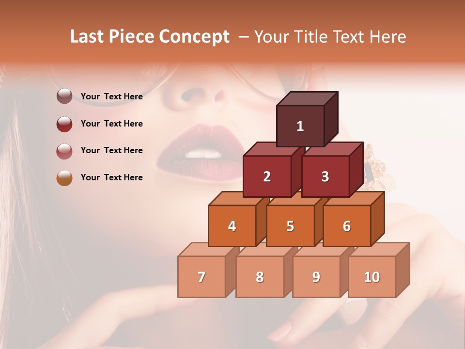 A Woman Wearing Glasses And A Hat With A Ring On Her Finger PowerPoint Template