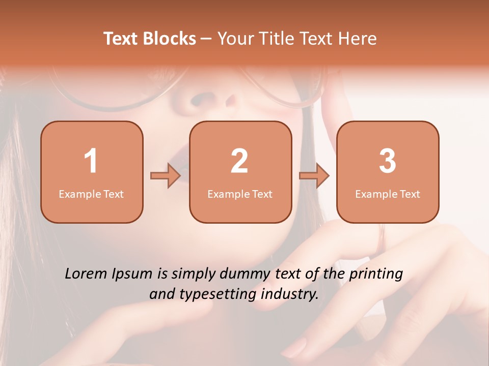 A Woman Wearing Glasses And A Hat With A Ring On Her Finger PowerPoint Template