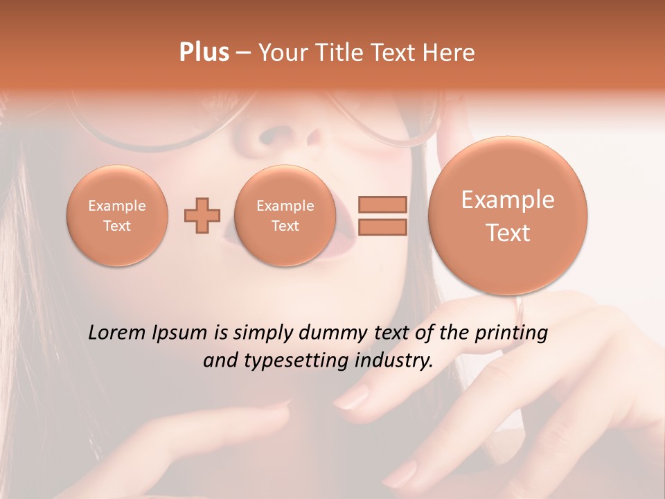 A Woman Wearing Glasses And A Hat With A Ring On Her Finger PowerPoint Template
