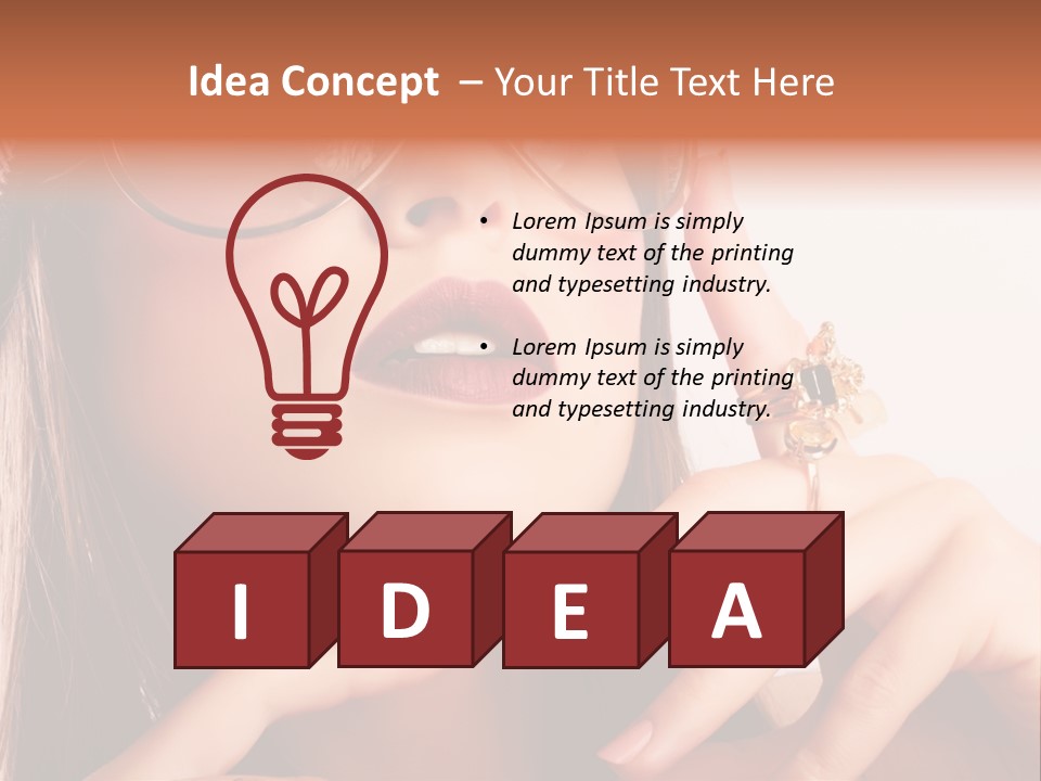 A Woman Wearing Glasses And A Hat With A Ring On Her Finger PowerPoint Template