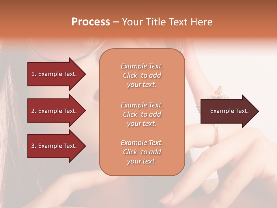 A Woman Wearing Glasses And A Hat With A Ring On Her Finger PowerPoint Template