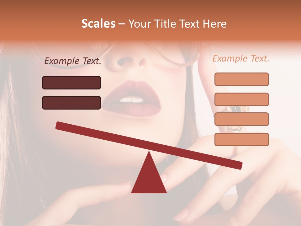 A Woman Wearing Glasses And A Hat With A Ring On Her Finger PowerPoint Template