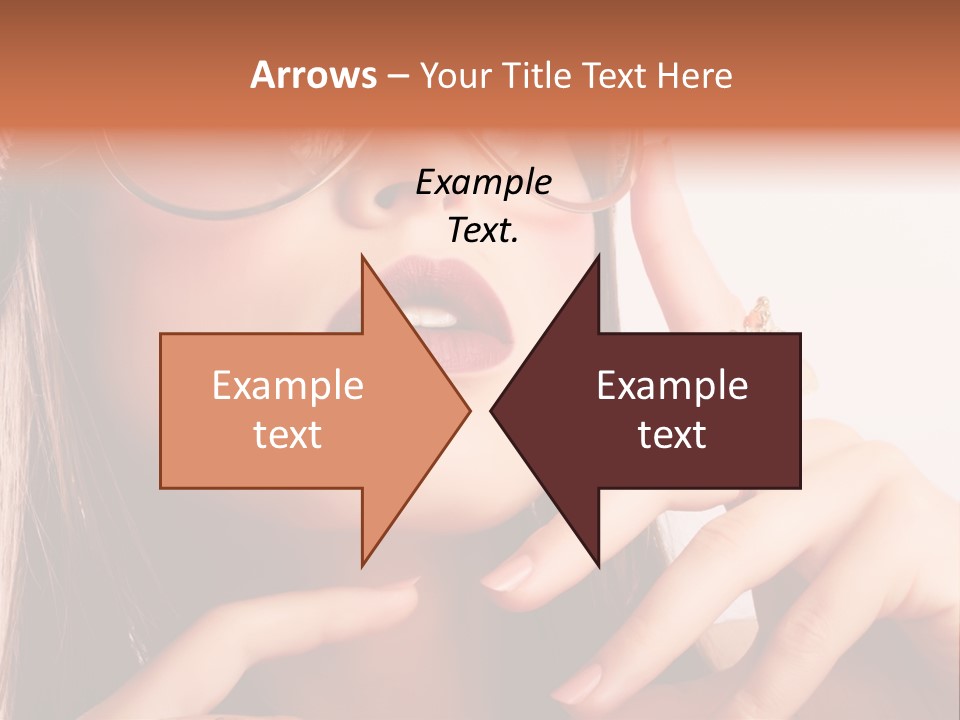 A Woman Wearing Glasses And A Hat With A Ring On Her Finger PowerPoint Template