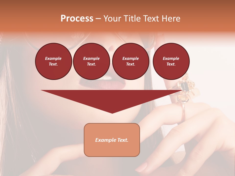 A Woman Wearing Glasses And A Hat With A Ring On Her Finger PowerPoint Template