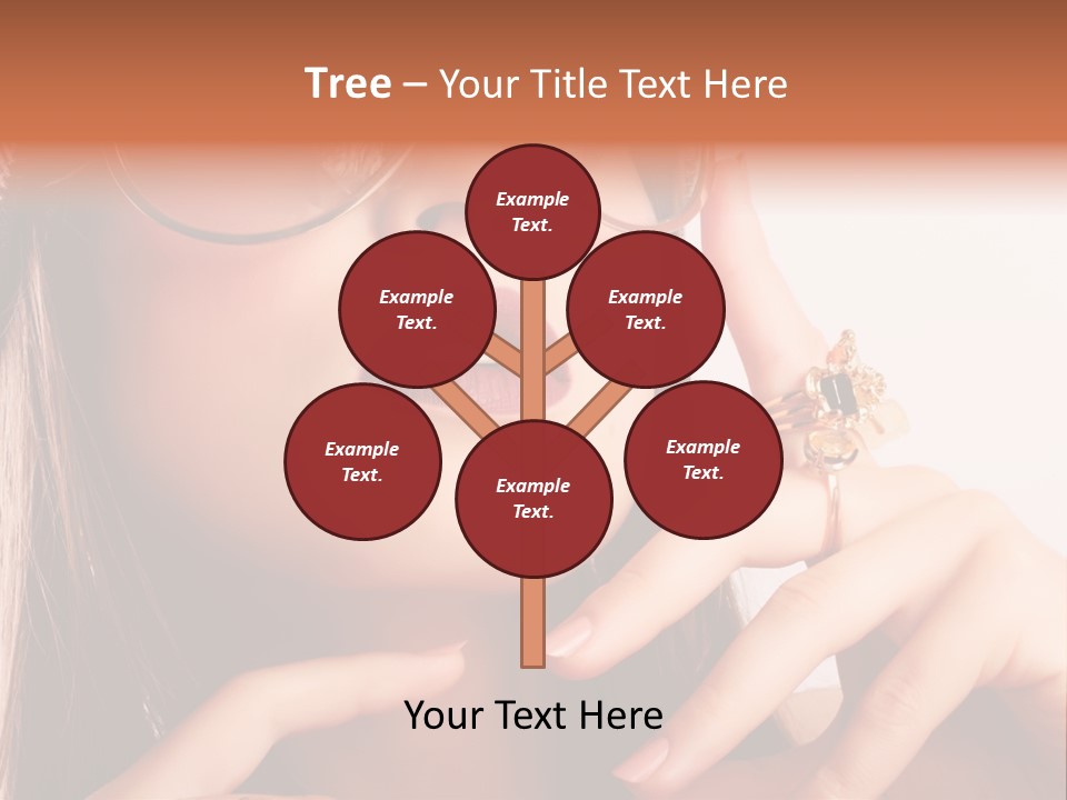 A Woman Wearing Glasses And A Hat With A Ring On Her Finger PowerPoint Template