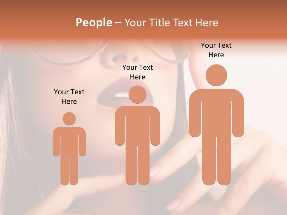 A Woman Wearing Glasses And A Hat With A Ring On Her Finger PowerPoint Template