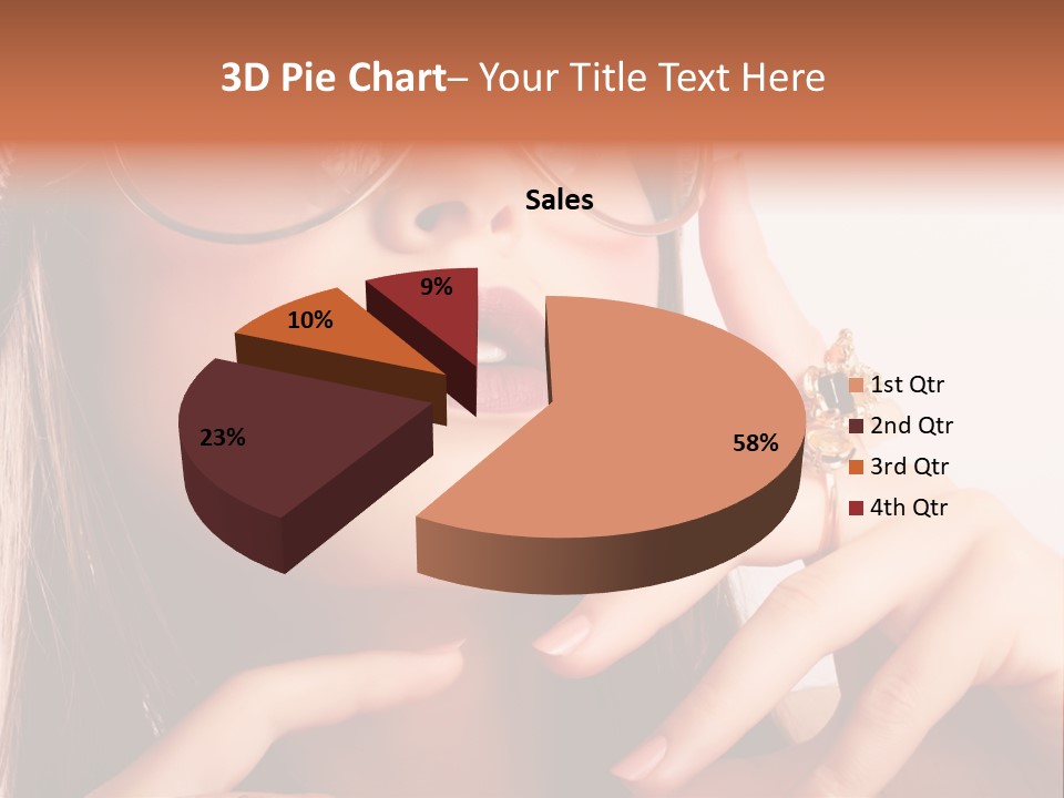 A Woman Wearing Glasses And A Hat With A Ring On Her Finger PowerPoint Template