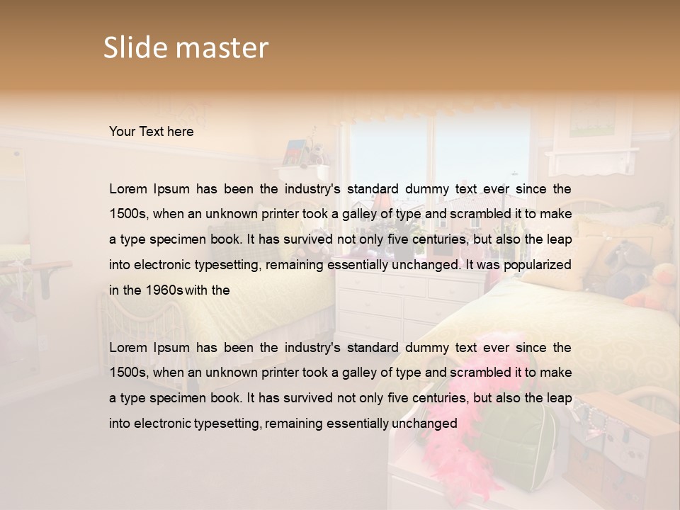 Wood Comfortable Blue PowerPoint Template