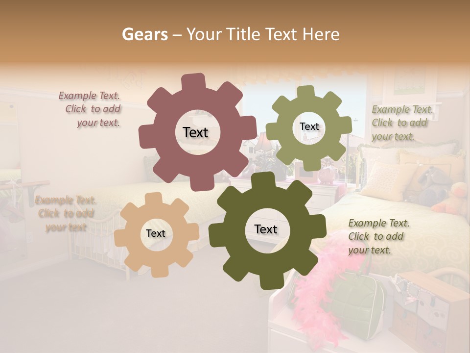 Wood Comfortable Blue PowerPoint Template