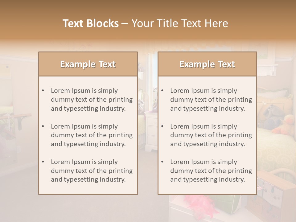 Wood Comfortable Blue PowerPoint Template