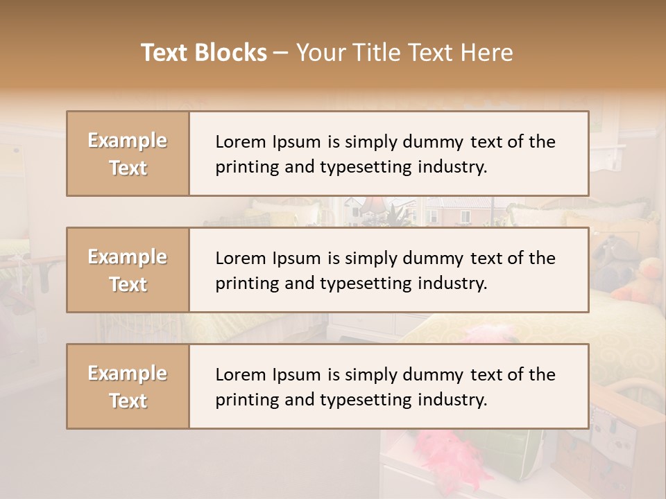 Wood Comfortable Blue PowerPoint Template