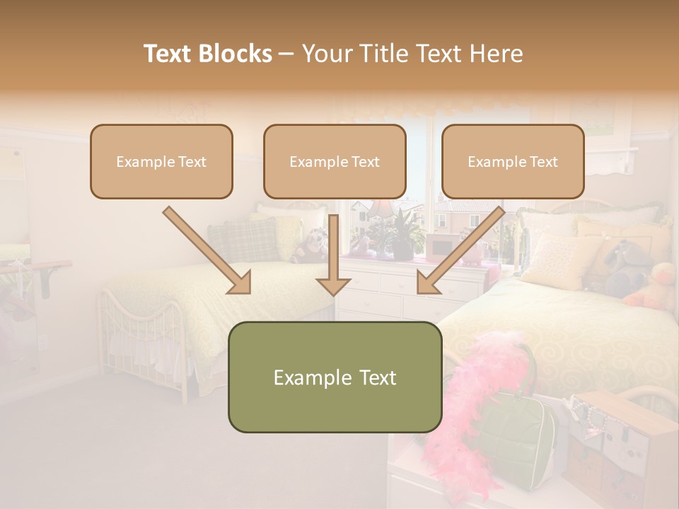 Wood Comfortable Blue PowerPoint Template