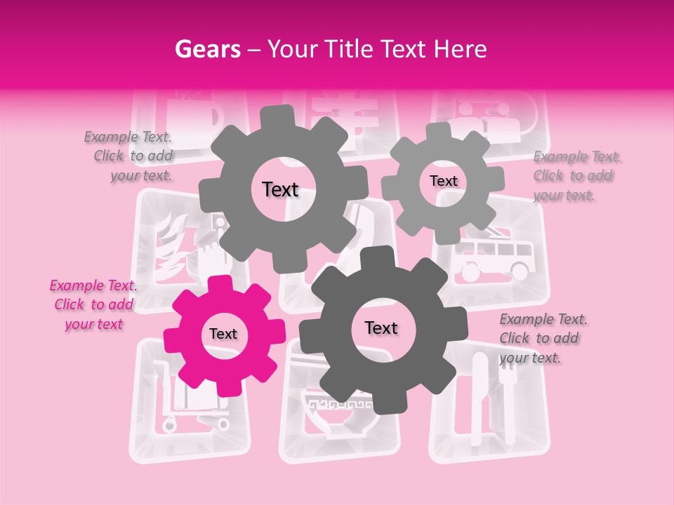 A Bunch Of Different Items In A Plastic Container PowerPoint Template