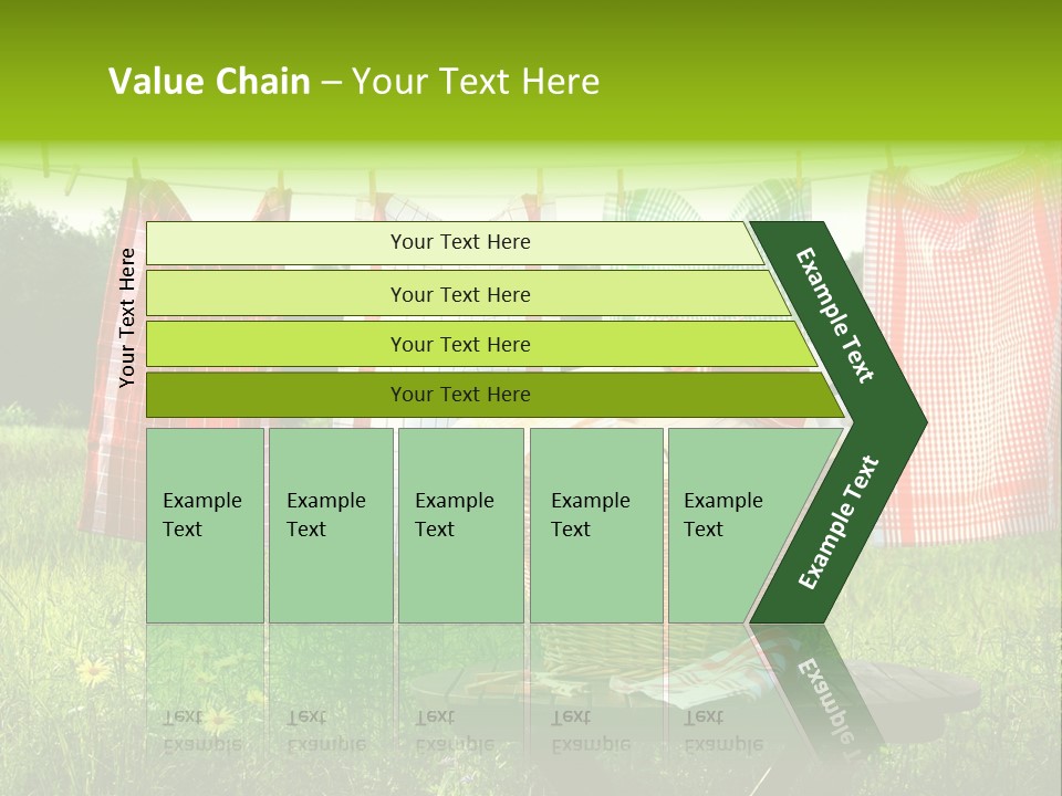 A Basket With Clothes Hanging On A Clothes Line PowerPoint Template