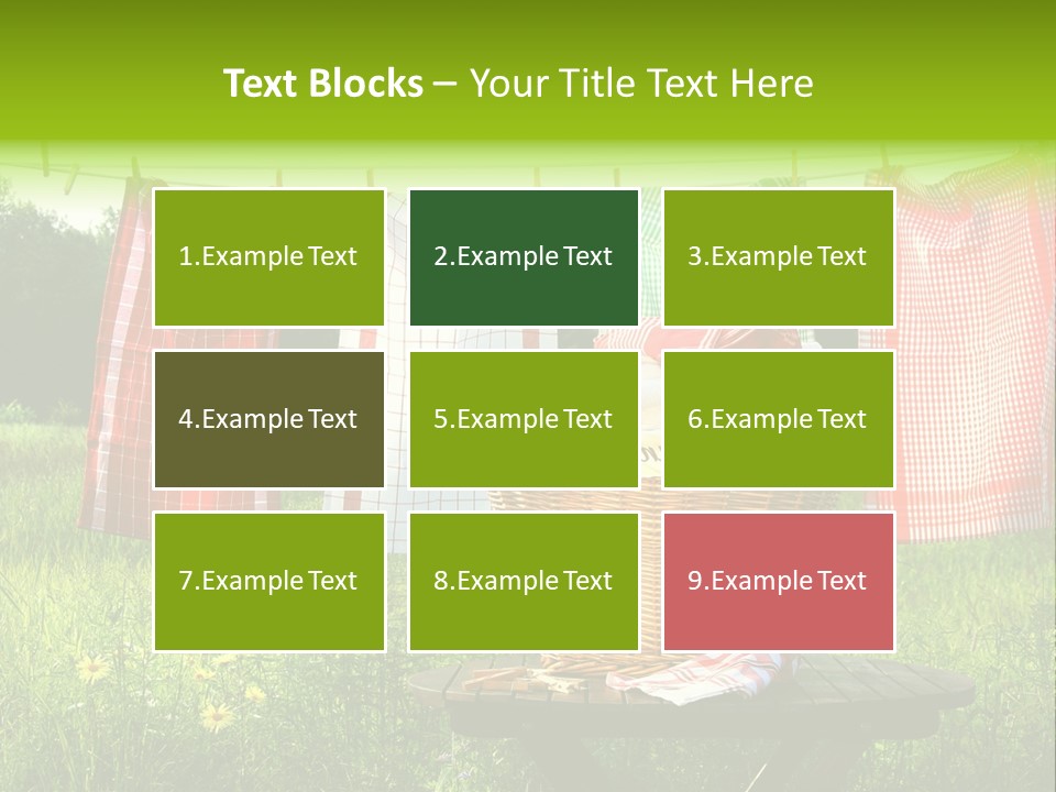 A Basket With Clothes Hanging On A Clothes Line PowerPoint Template