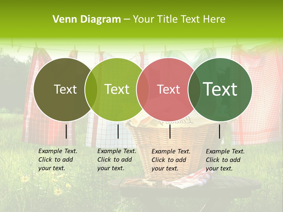 A Basket With Clothes Hanging On A Clothes Line PowerPoint Template