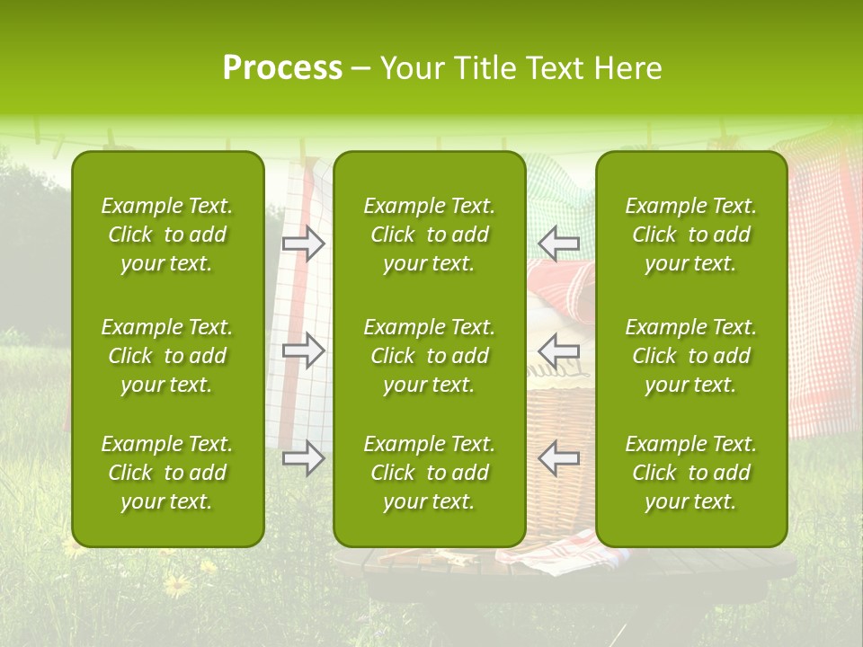 A Basket With Clothes Hanging On A Clothes Line PowerPoint Template