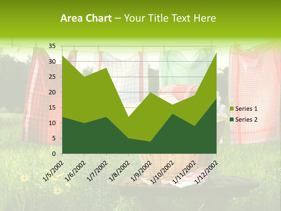 A Basket With Clothes Hanging On A Clothes Line PowerPoint Template