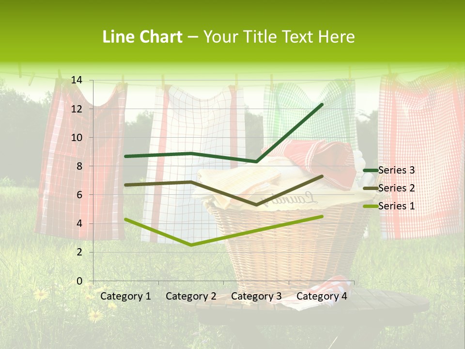 A Basket With Clothes Hanging On A Clothes Line PowerPoint Template